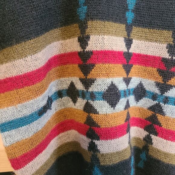 Vintage Pendleton High Grade Western Wear Wool Sweater Blue Aztec Size Med USA - Picture 3 of 8